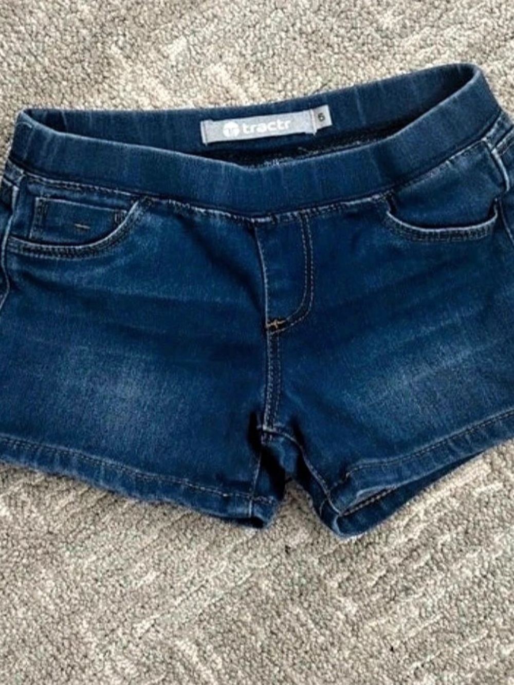 Tractr Girls Pull-On Denim Shorts Blue Size 5